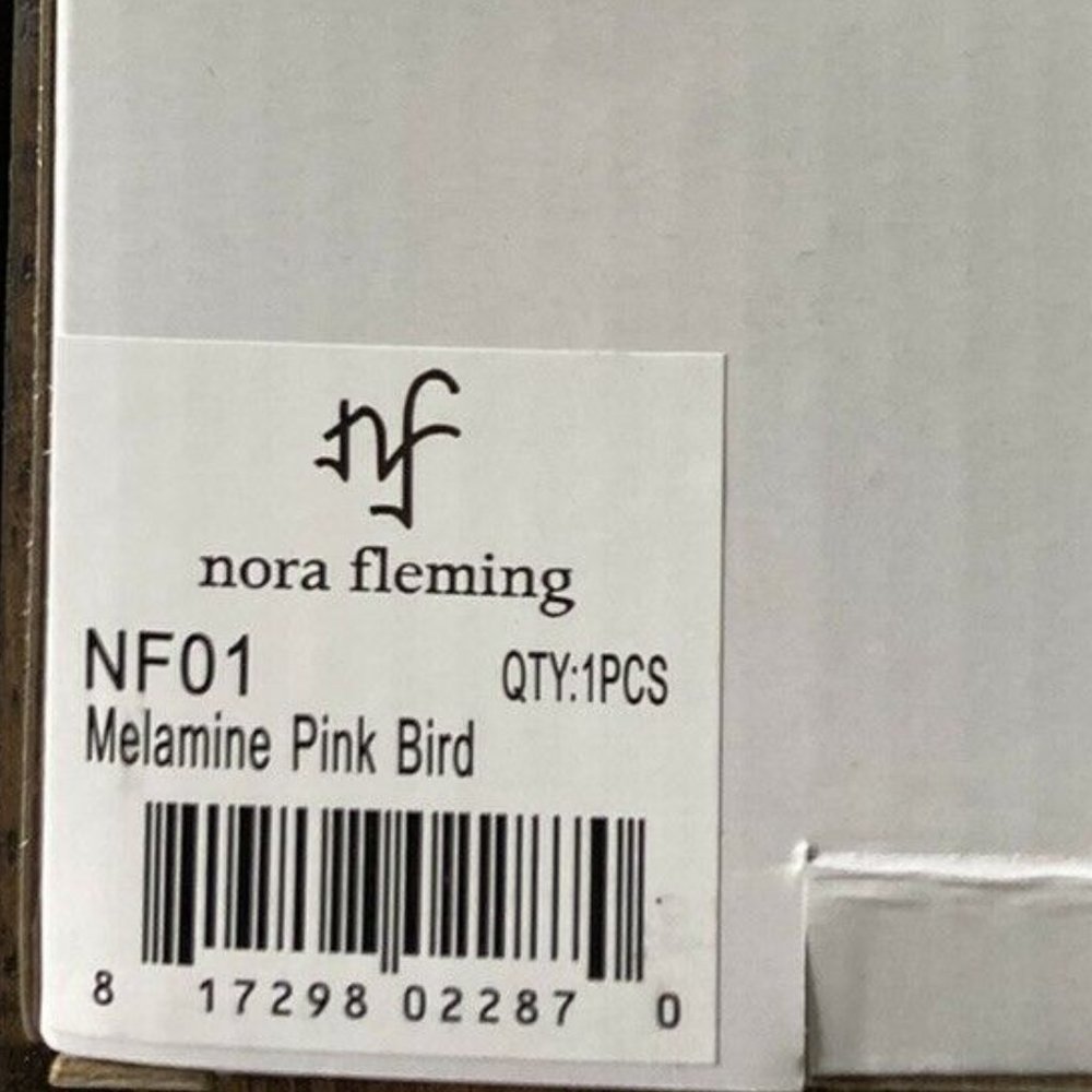 Nora Fleming Melamine Pink Bird Dish - NIB - Picture 4 of 5